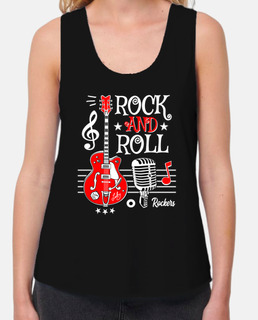 t-shirt rock guitare rock and roll microphone vintage rockabilly musique Rocker