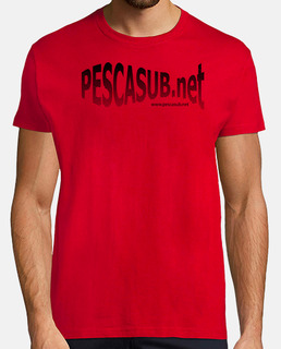 t-shirt rosso - nero logo