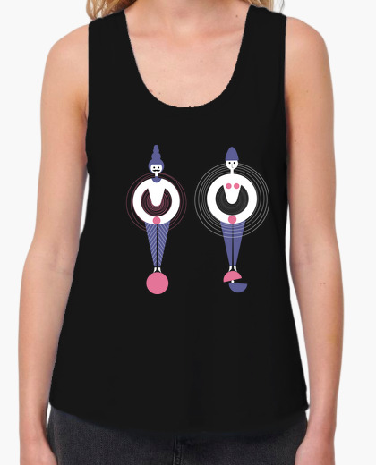 T-shirt Top donna, senza maniche, nero
