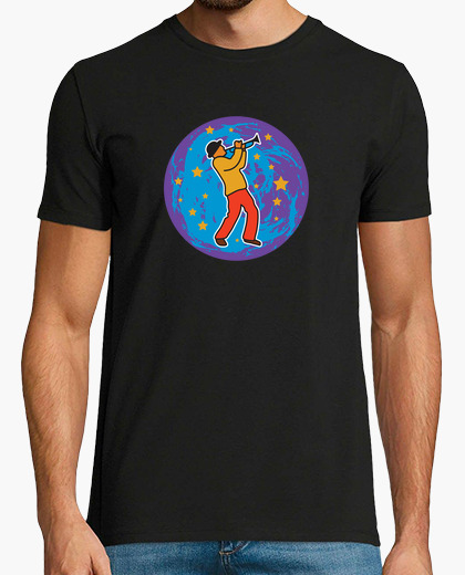 T-shirt trombettista jazz fresco