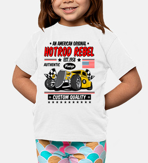 t-shirt vintage rockabilly hotrod delle auto classici 1958