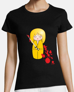 t-shirt yellow kokeshi beatrix (kill bill)