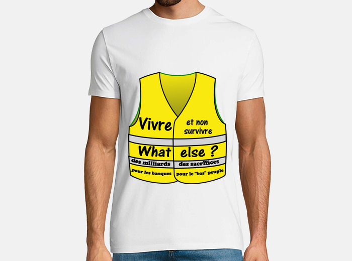 Tee shirt t shirt gilets jaunes homme tostadora