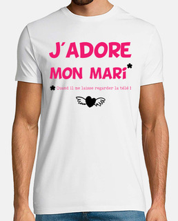 T shirt humour, couple, j adore mon mar