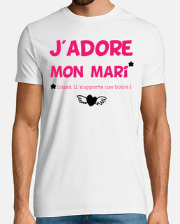 T shirt humour, couple, j adore mon mar