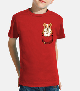 tascabile bulldog inglese carino - camicia per bambini