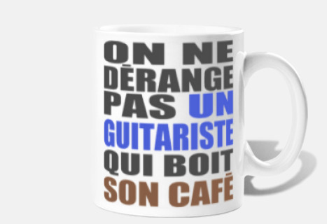 tasse café guitariste