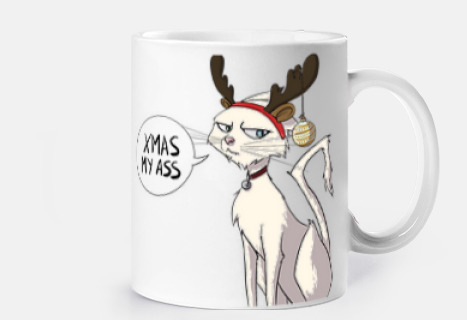 tasse de chat grincheux