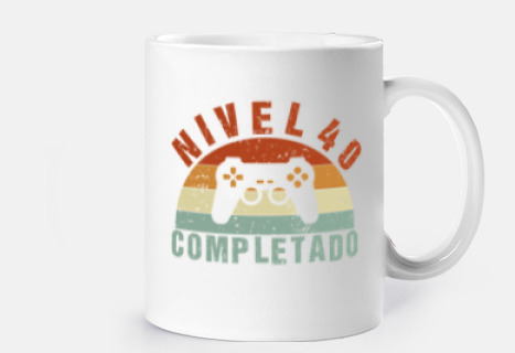 Taza  Gamer 40 Cumpleaños Play Station