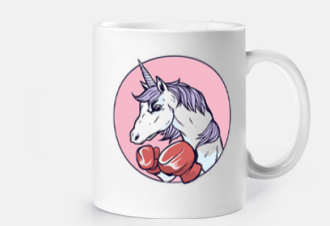 Taza Boxeo Unicornio