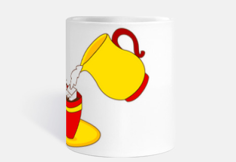 Taza de cafe con leche estilo español
