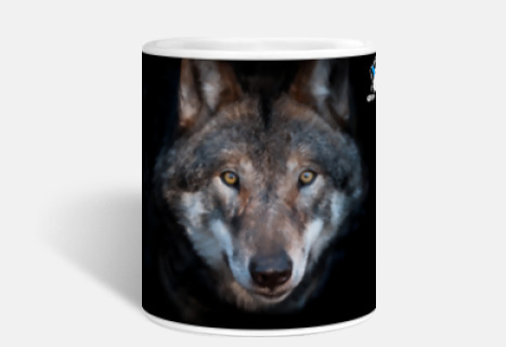 Taza Diseño lobo gris