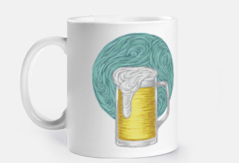 tazza di pittura di birra