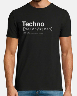 techno dictionary man, short sleeve, black, extra quality