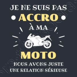 Tee Shirt Accro Moto Humour Motard Homme Tostadora