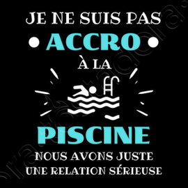 Tee Shirt Accro Piscine Humour Natation Homme Tostadora