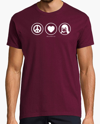Tee-shirt amour paix @shopbebote linux