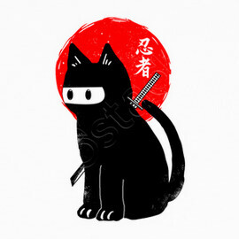 Tee Shirt Chat Ninja Noir Tostadora Tee Shirt Chat Ninja Noir Tostadora