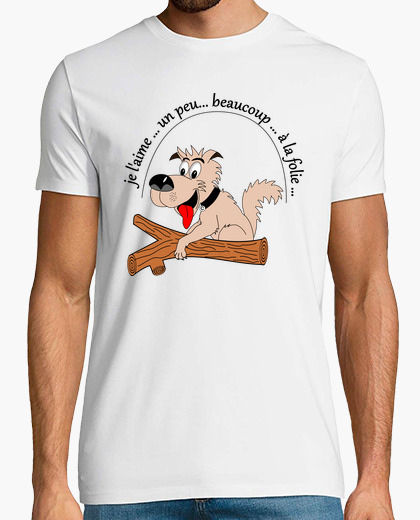 Tee-shirt chien à la folie FB