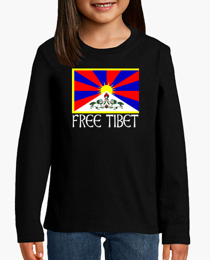 Tee-shirt enfant tibet libre blanc