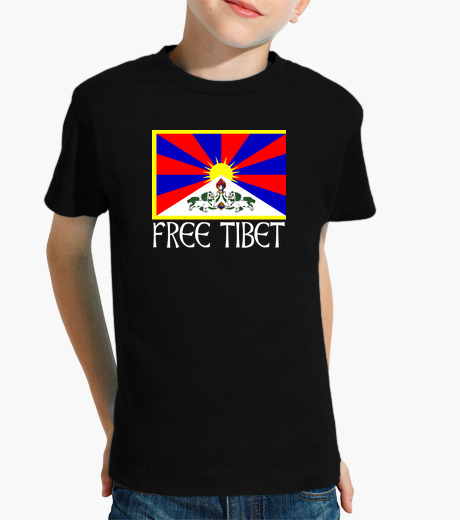 Tee-shirt enfant tibet libre blanc