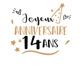 Tee Shirt Joyeux Anniversaire 14 Ans Tostadora