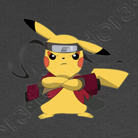 Tee Shirt Pikachu Naruto Style Tostadora