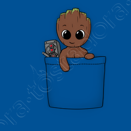 Tee Shirt Poche Bebe Groot Tostadora Tee Shirt Poche Bebe Groot Tostadora