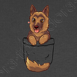 Tee Shirt Poche Berger Allemand Mignon Tostadora Tee Shirt Poche Berger Allemand Mignon Tostadora