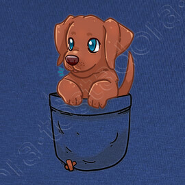 Tee Shirt Poche Labrador Chocolat Mignon Tostadora