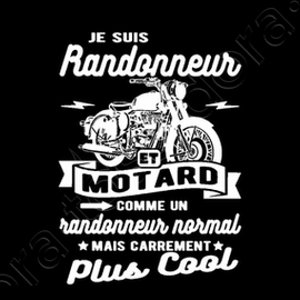 Tee Shirt Randonneur Et Motard Humour Tostadora