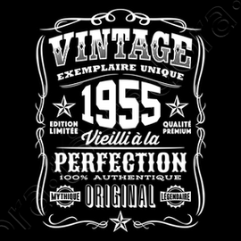 Tee Shirt Vintage 1955 Anniversaire 65 Ans Tostadora