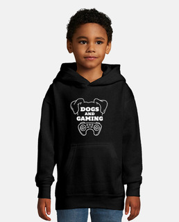 tee shirt , sweet à capuche , dogs and gaming pour gamer addict amoureux de son chien . 
