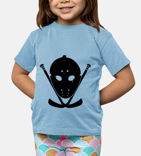 tee shirt bambino hockey, manica corta, celeste