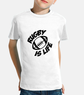 tee shirt bambino manica corta di rugby