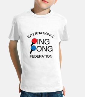 tee shirt bambino ping-pong, manica corta, bianco