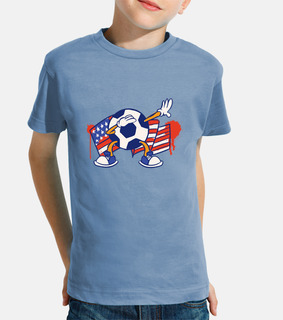 tee shirt bambino tifoso jersey squadra americana degli stati uniti gruppo b. dab per la vittoria pe