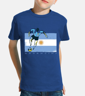 tee shirt de  supporter  enfant ado  pour l équipe Argentine au  Qatar beau design d  artiste 