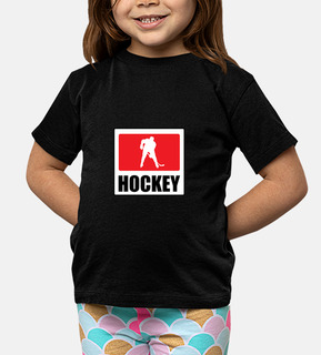tee shirt di hockey bambino, manica corta, nero