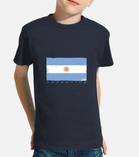tee shirt enfant  drapeau argentin d argentine, drapeau placé comme une marque, pas cher