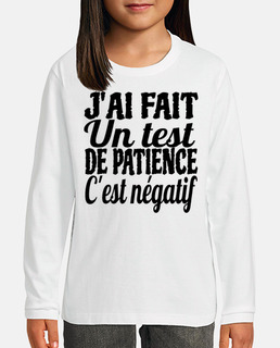 Tee shirt enfant, manche longue, blanc