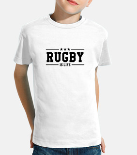 Tee shirt enfant Rugby, manche courte, blanc