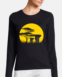Tee shirt femme, manche longue, noir