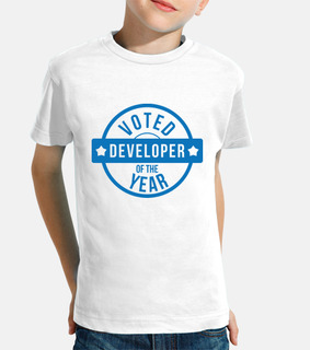 tee shirt geek bambino: sviluppatore dell'anno