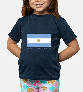 tee shirt per bambini bandiera argentina dall&#39;argentina, bandiera posizionata come marchio, econ