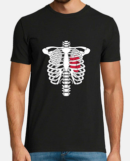 tee shirt squelette rigolo homme coeur