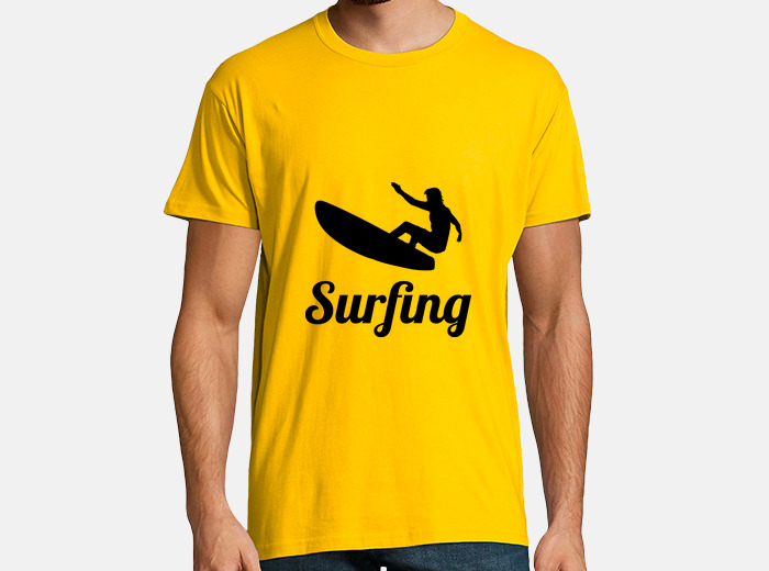 Tee shirt tee shirt surf homme jaune tostadora