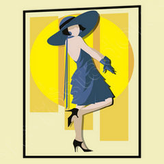 tela art deco moda donna elegante anni 40 anni 50 moda vintage arredamento vintage art