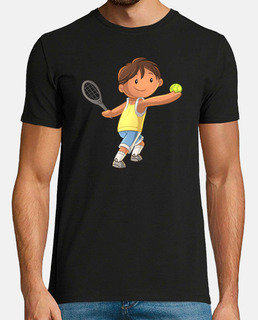 Tennis Boy Serving Ball