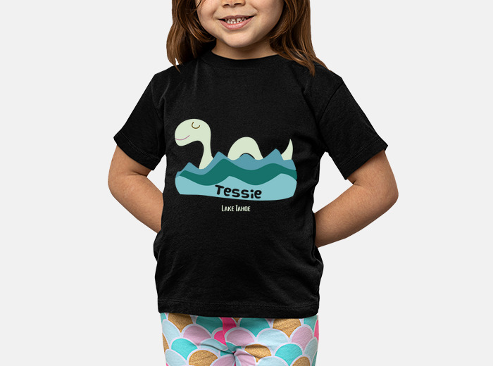 Tessie Lake Tahoe Lake Monster Cartoon Graphic T-Shirt Tessie Lake Tahoe Lake Monster Cartoon Graphic T-Shirt